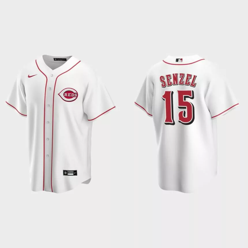 Men’s Nick Senzel Cincinnati Reds Home Replica Jersey – White