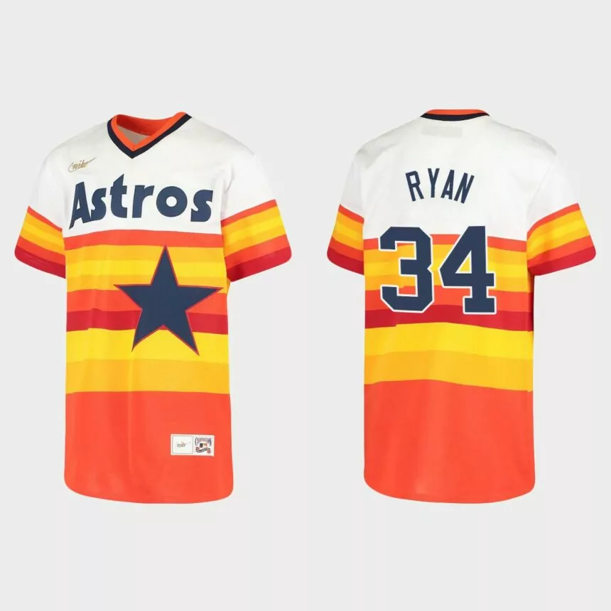 Men’s Nolan Ryan Texas Rangers Cooperstown Collection Home Jersey – White