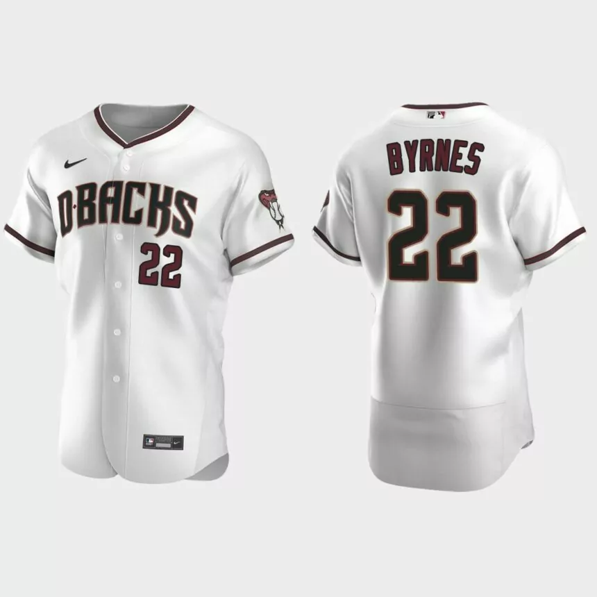 Men’s Oakland Athletics Eric Byrnes White Authentic Retired Player Jersey