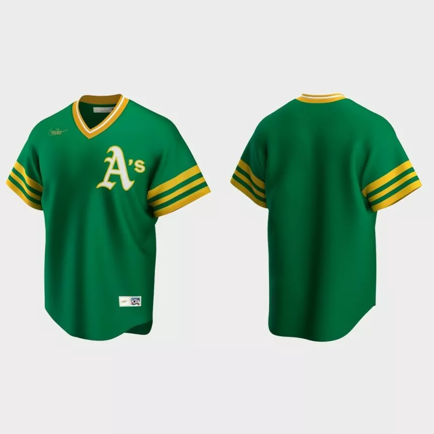 Men’s Oakland Athletics Road Cooperstown Collection Jersey – Kelly Green