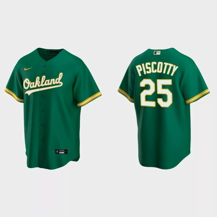 Men’s Oakland Athletics Stephen Piscotty Alternate Replica Jersey – Green