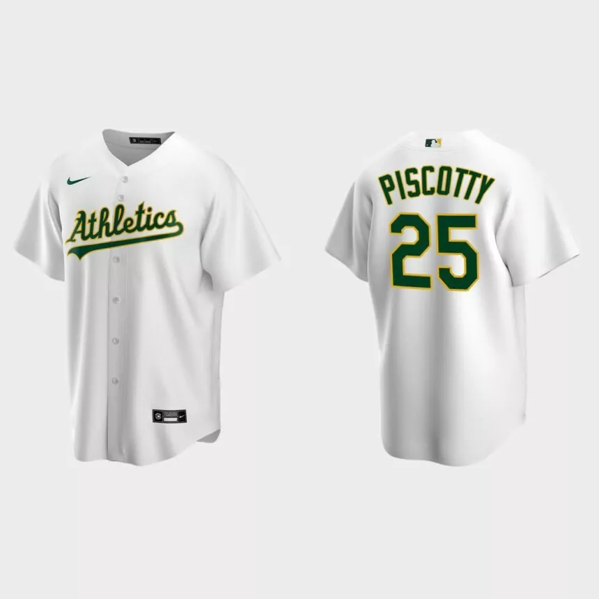 Men’s Oakland Athletics Stephen Piscotty Home Replica Jersey – White
