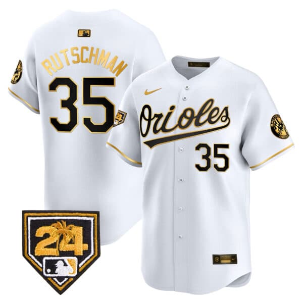 Men’s Orioles 2024 Spring Training Patch Vapor Premier Limited Jersey – All Stitched Adley Rutschman     35