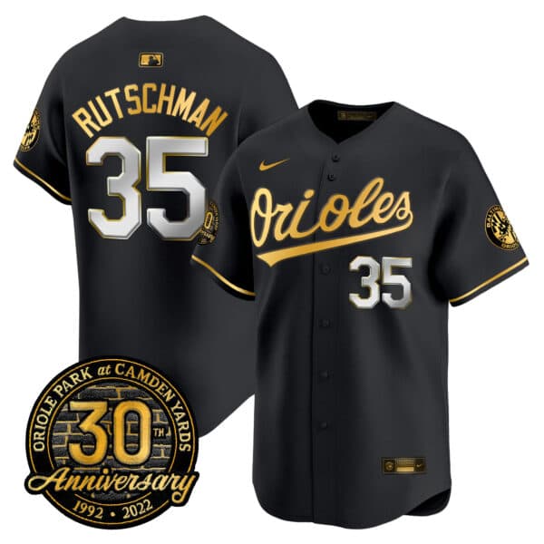 Men’s Orioles Camden Yards 30th Anniversary Patch Vapor Premier Limited Jersey – All Stitched Adley Rutschman      35 (3)