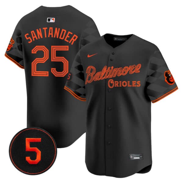 Men’s Orioles Camden Yards 30th Anniversary Patch Vapor Premier Limited Jersey – All Stitched Anthony Santander 25_1