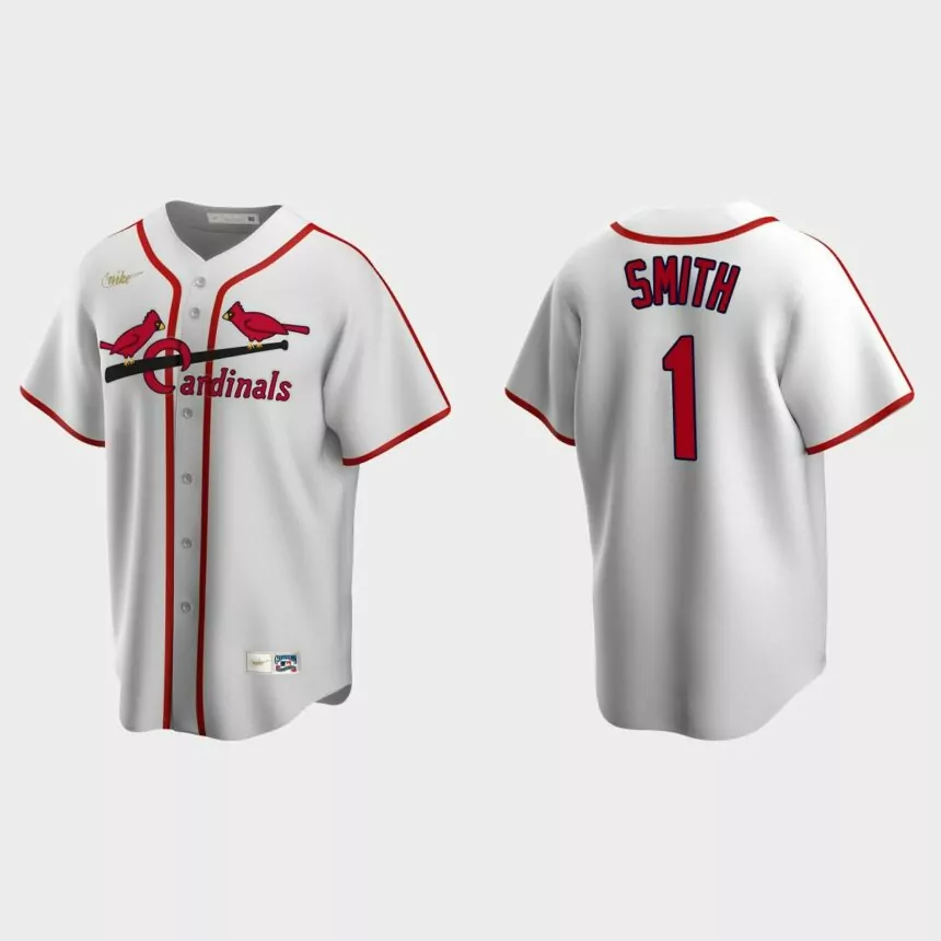 Men’s Ozzie Smith St. Louis Cardinals Cooperstown Collection Home Jersey – White