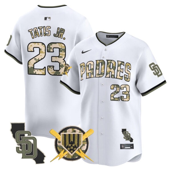 Men’s Padres Armed Forces Day Vapor Premier Limited Jersey – All Stitched Fernando Tatis Jr.  #23