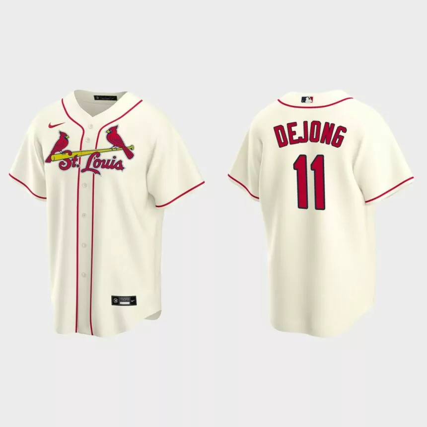Men’s Paul DeJong #11 St. Louis Cardinals Alternate Replica Jersey – Cream