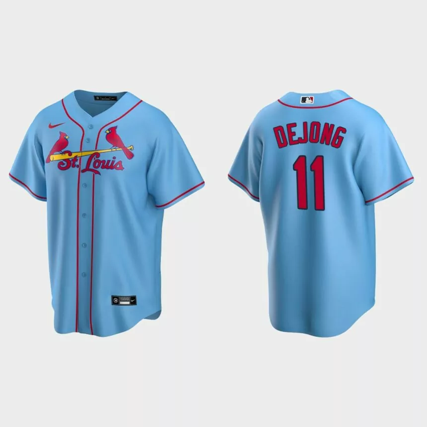 Men’s Paul DeJong #11 St. Louis Cardinals Alternate Replica Jersey – Light Blue