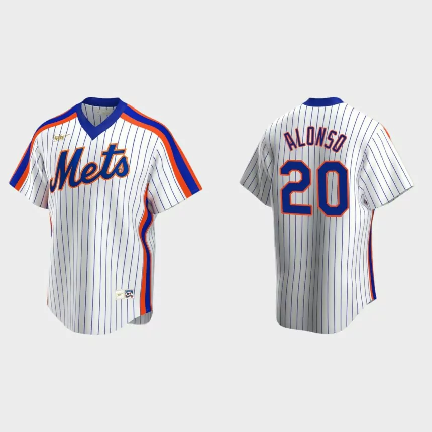 Men’s Pete Alonso New York Mets Cooperstown Collection Home Jersey – White