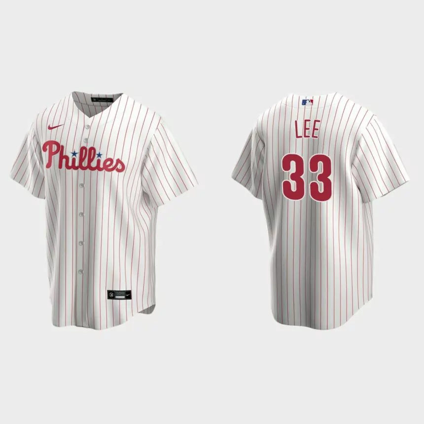 Men’s Philadelphia Phillies Cliff Lee White Replica Retired Player Jersey