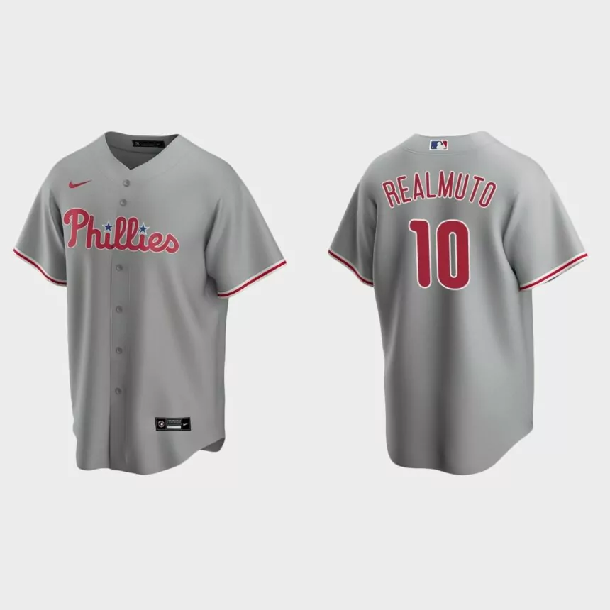 Men’s Philadelphia Phillies J.T. Realmuto Road Replica Jersey – Gray