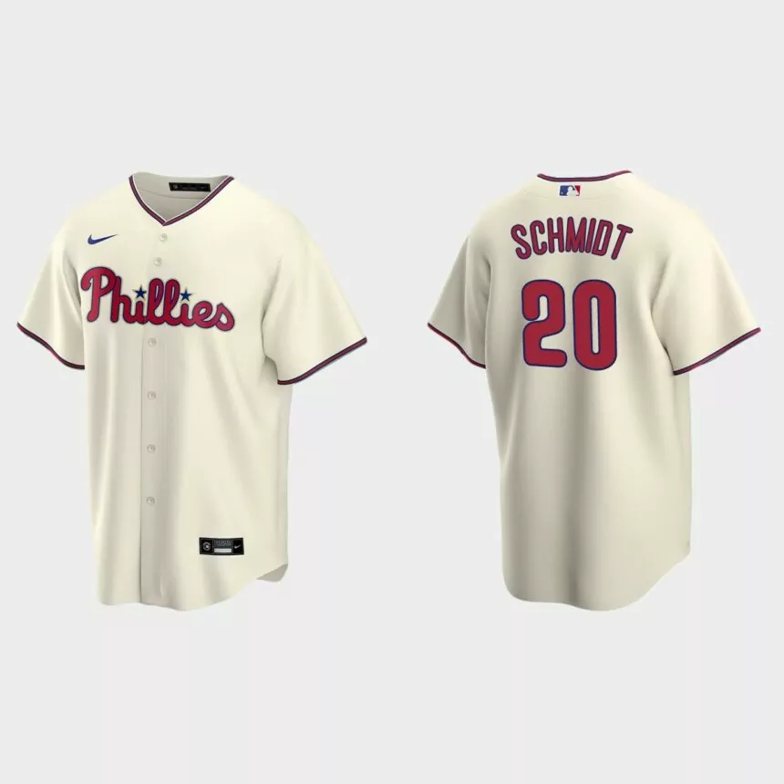 Men’s Philadelphia Phillies Mike Schmidt Alternate Replica Jersey – Cream