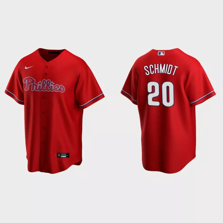 Men’s Philadelphia Phillies Mike Schmidt Alternate Replica Jersey – Red