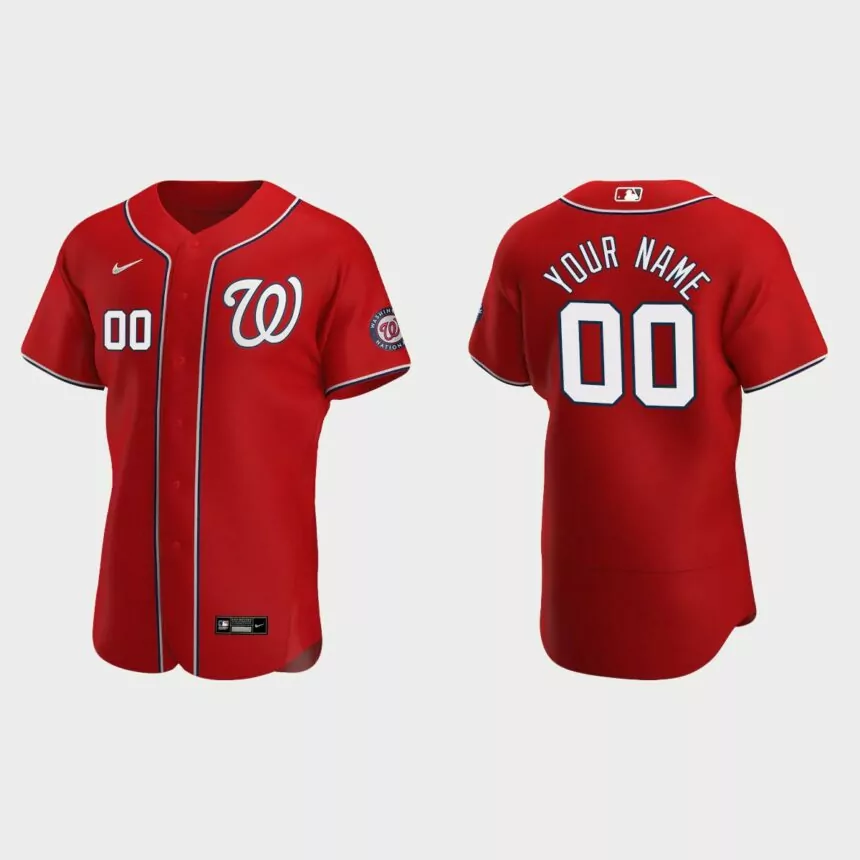 Men’s Philadelphia Phillies Red Authentic 2020 Alternate Custom Jersey