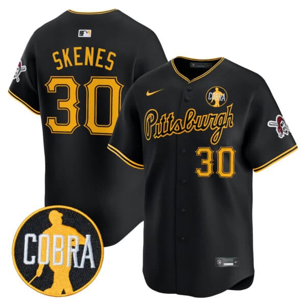 Men’s Pittsburgh Pirates ‘Dave Parker Cobra Patch’ Vapor Premier Limited Jersey – All Stitched Paul Skenes  30