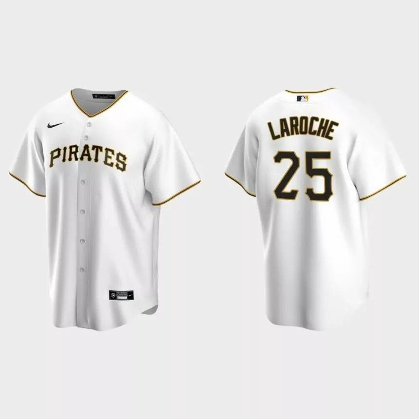 Men’s Pittsburgh Pirates Adam LaRoche White Replica Retired Player Jersey