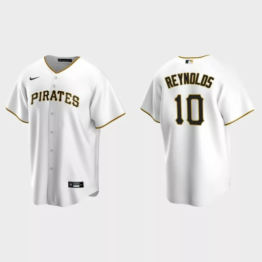 Men’s Pittsburgh Pirates Bryan Reynolds Home Replica Jersey – White