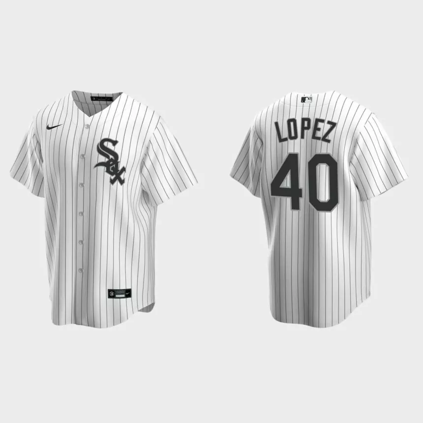 Men’s Reynaldo Lopez Chicago White Sox Home Replica Jersey – White