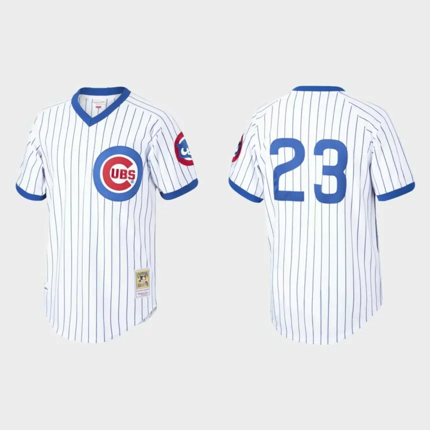 Men’s Ryne Sandberg Chicago Cubs Cooperstown Collection Authentic Jersey – White