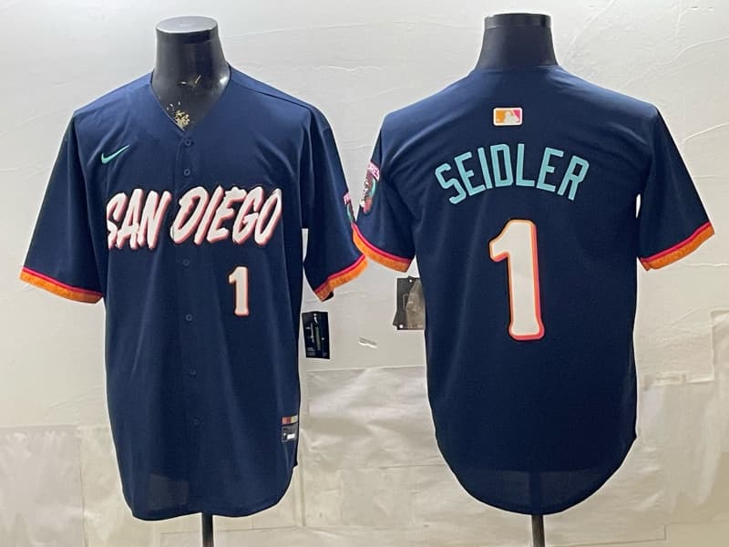 Men’s San Diego Padres   Limited Jersey – All Stitched  1SEIDLER