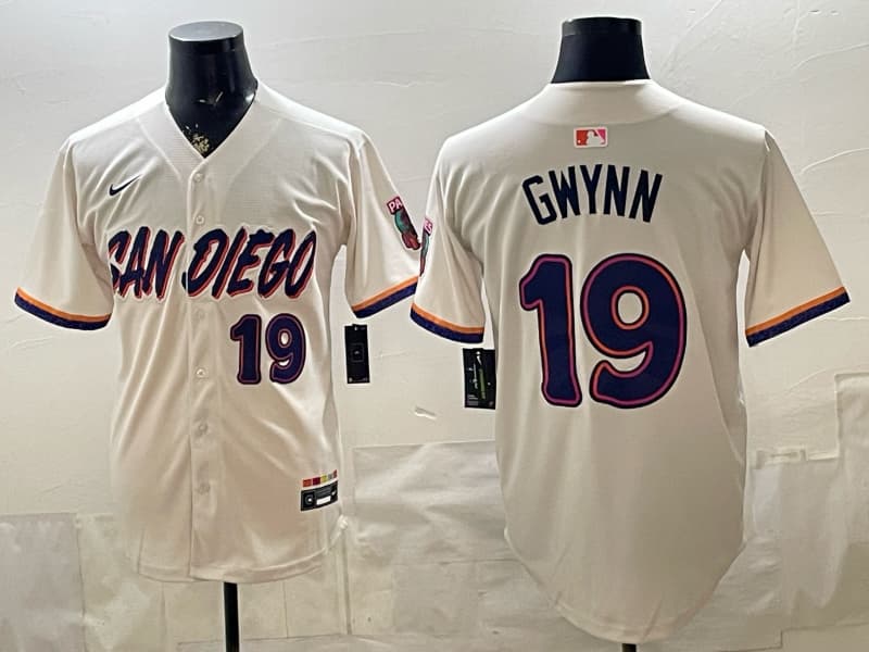 Men’s San Diego Padres  Limited Jersey –  All Stitched  19 gwynn