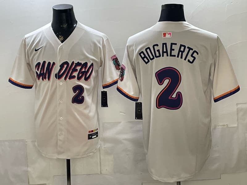 Men’s San Diego Padres  Limited Jersey –  All Stitched  2 BOGAERTS