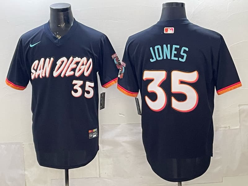 Men’s San Diego Padres  Limited Jersey – All Stitched  35 JONES
