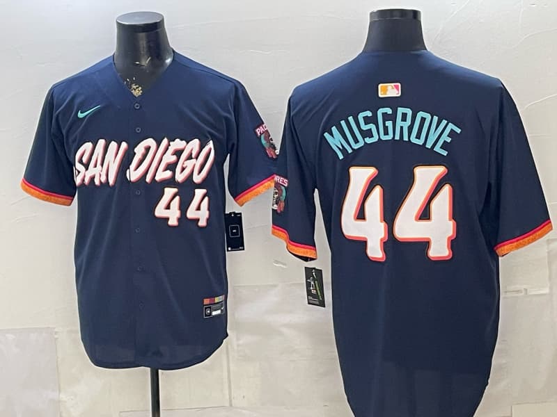 Men’s San Diego Padres  Limited Jersey – All Stitched  44 MUSGROVE 44