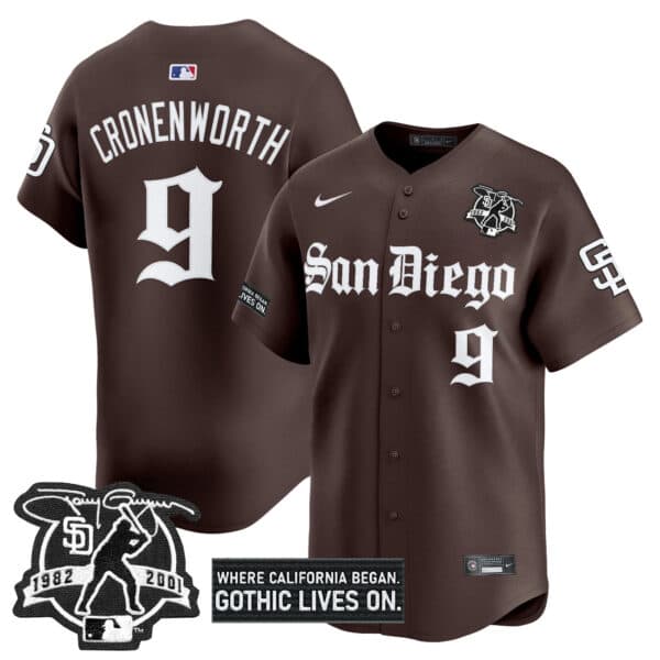 Men’s San Diego Padres ‘Gothic Edition’ Vapor Premier Limited Jersey – All Stitched Jake Cronenworth   9