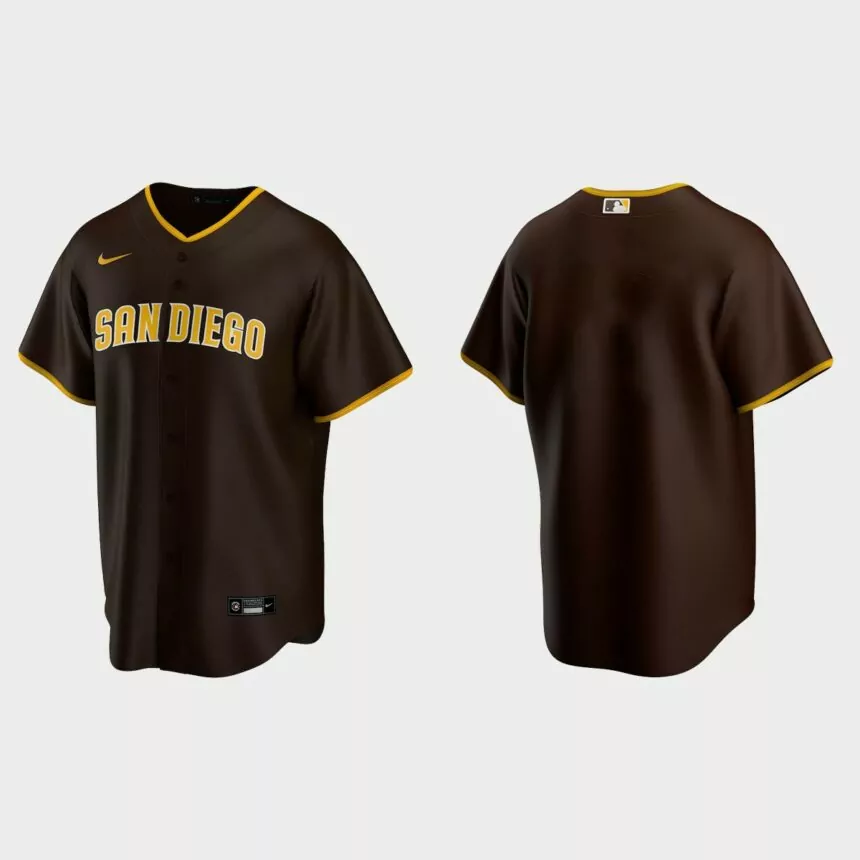 Men’s San Diego Padres Brown 2020 Replica Road Jersey