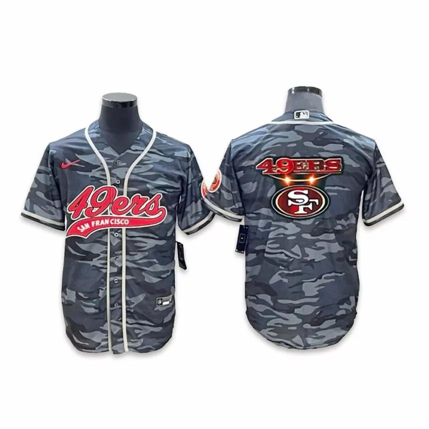 Men’s San Francisco 49ers Co-branded Special City Camouflage Baseball Jersey