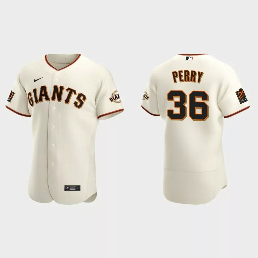 Men’s San Francisco Giants Gaylord Perry Cream Authentic Retired Player Jersey
