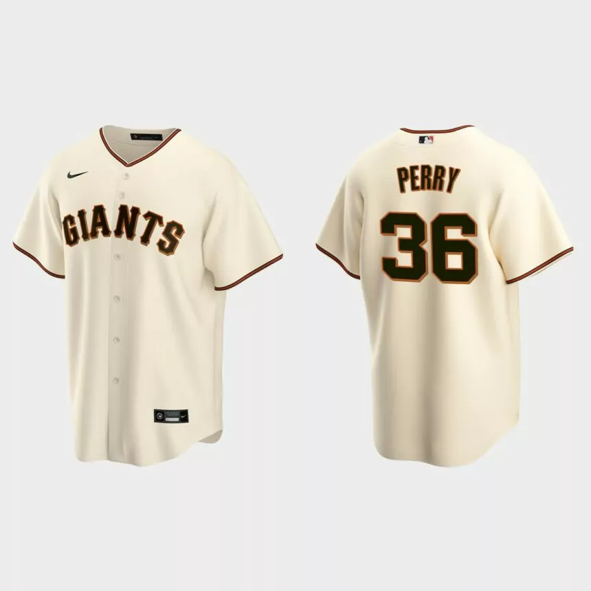 Men’s San Francisco Giants Gaylord Perry Cream Replica Retired Player Jersey