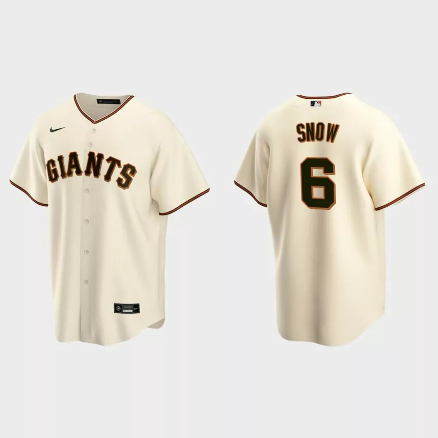 Men’s San Francisco Giants JT Snow Cream Replica Retired Player Jersey