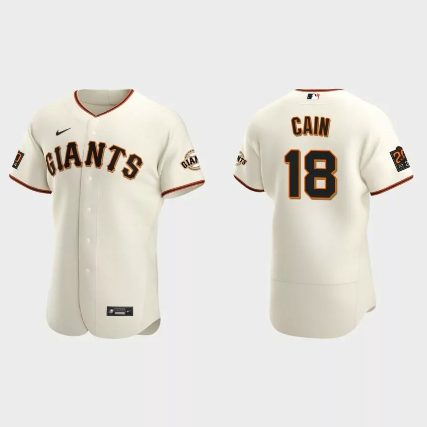Men’s San Francisco Giants Matt Cain Cream Authentic Retired Player Jersey