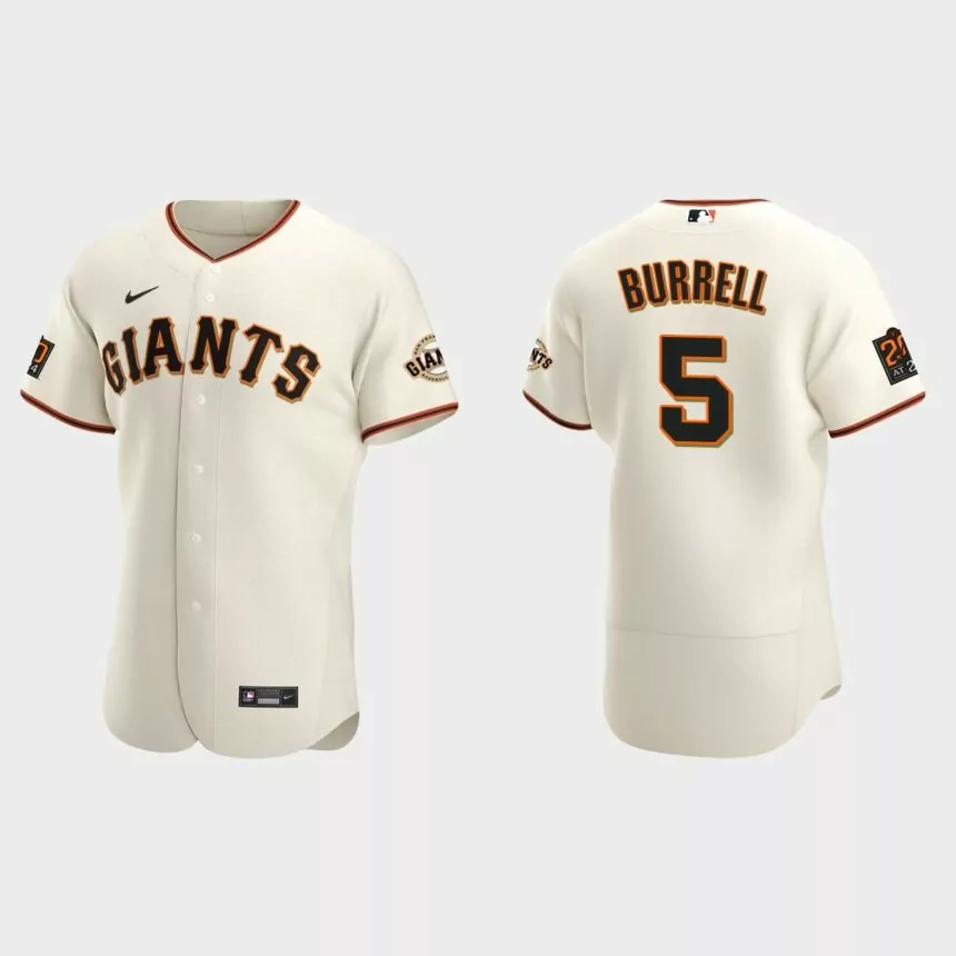 Men’s San Francisco Giants Pat Burrell Cream Authentic Retired Player Jersey