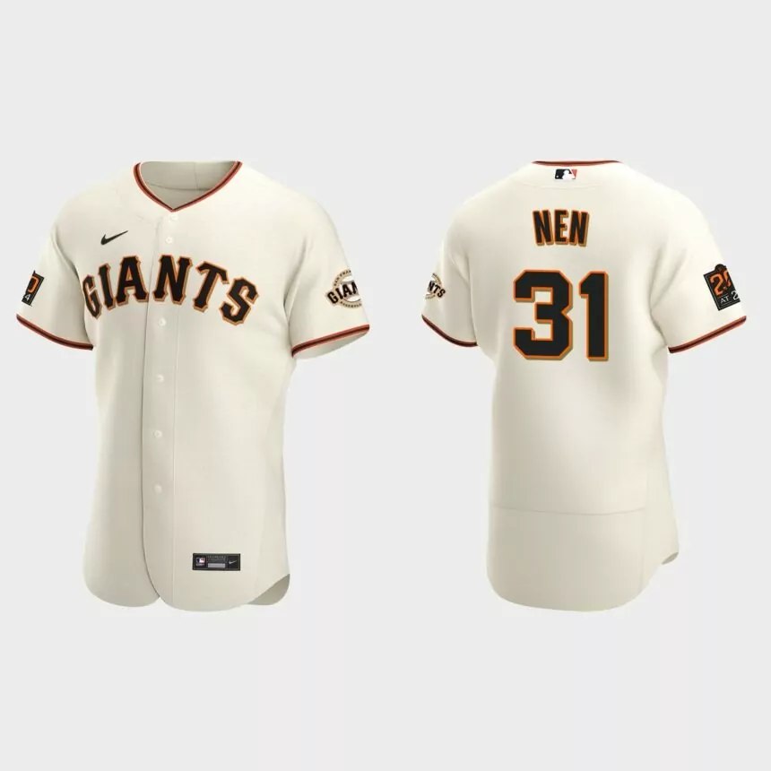 Men’s San Francisco Giants Robb Nen Cream Authentic Retired Player Jersey