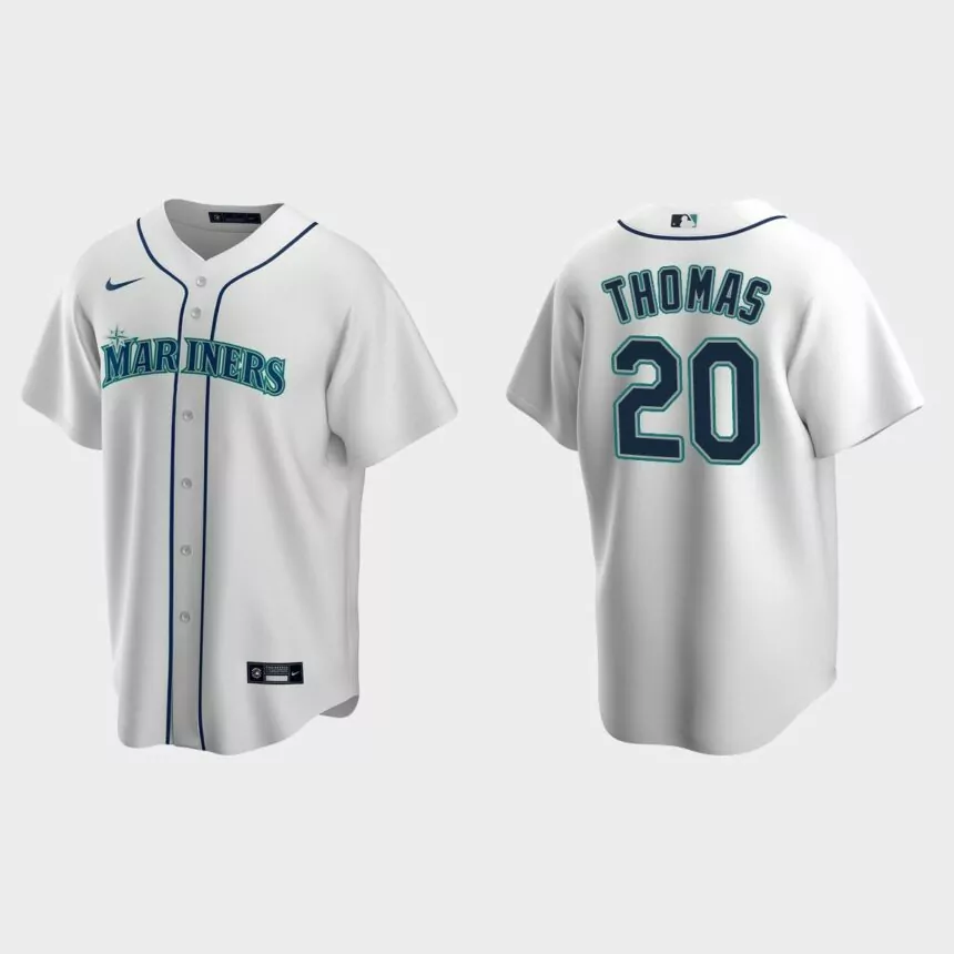 Men’s Seattle Mariners Gorman Thomas White Replica Retired Player Jersey
