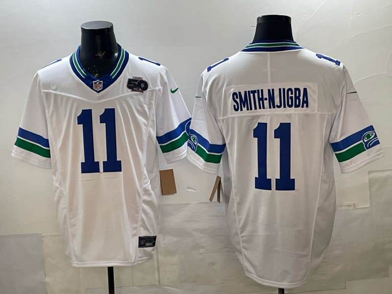Men’s Seattle Seahawks  Vapor  Limited Jersey   All Stitched Smith-Njigba 11