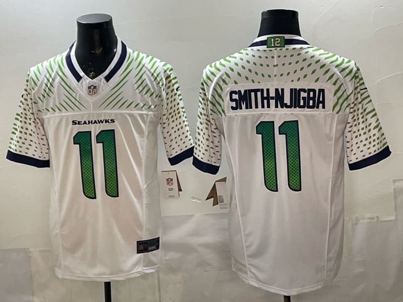Men’s Seattle Seahawks  Vapor Limited Jersey     All Stitched Smith-Njigba 11