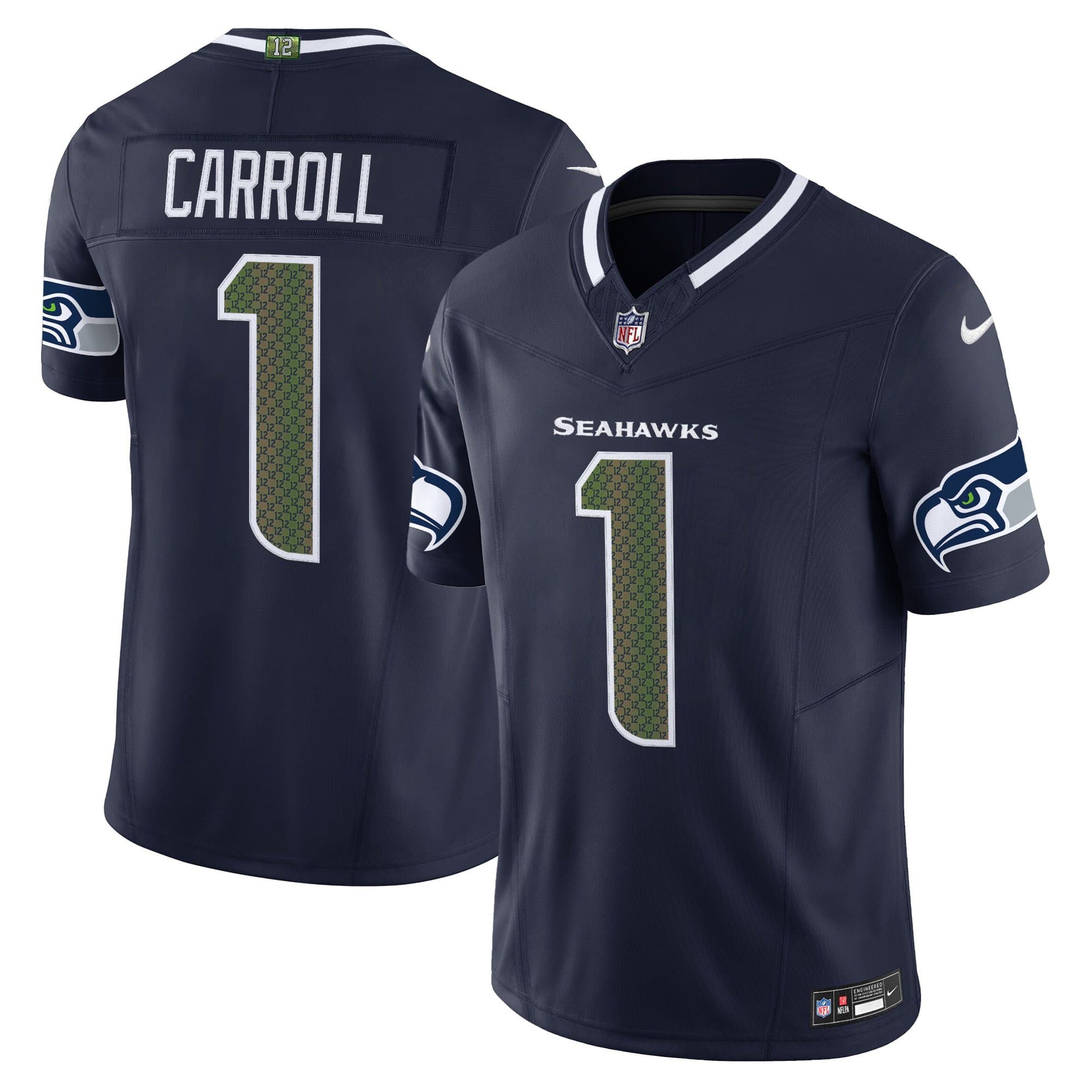 Men’s Seattle Seahawks 2025 “Rivalries” Vapor Limited Jersey – All Stitched Pete   Carroll  1