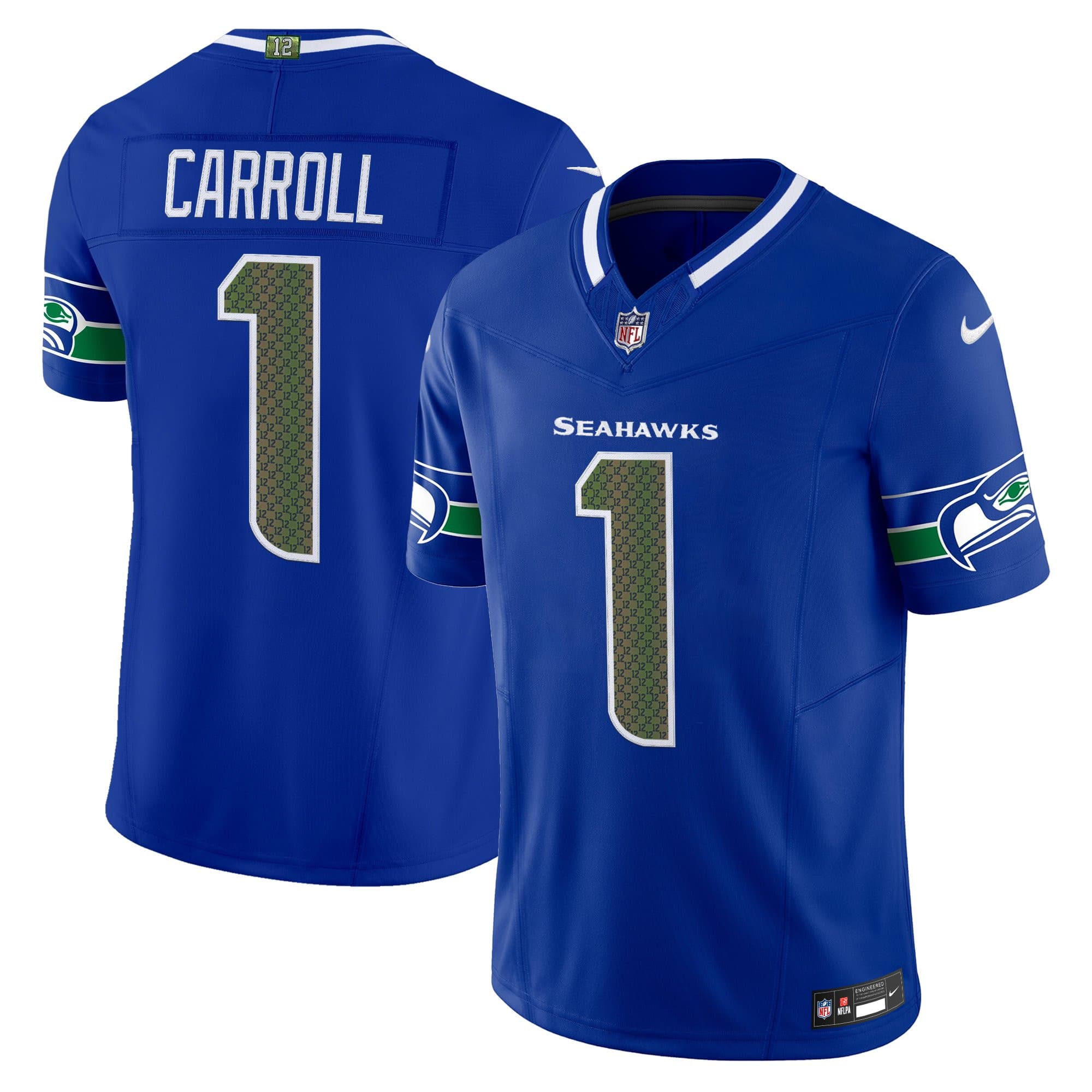 Men’s Seattle Seahawks 2025 “Rivalries” Vapor Limited Jersey – All Stitched Pete Carroll     1
