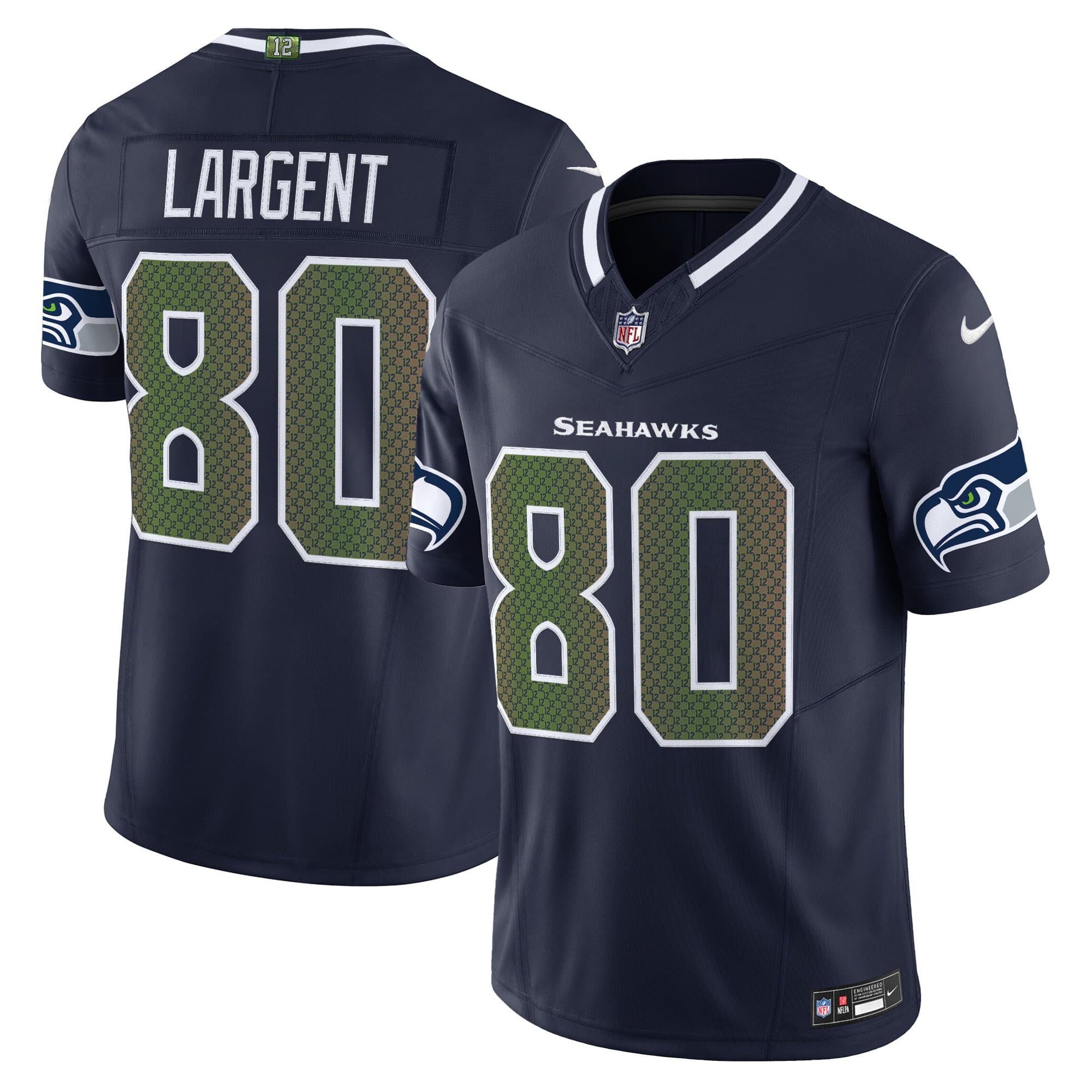 Men’s Seattle Seahawks 2025 “Rivalries” Vapor Limited Jersey – All Stitched Steve Largent    80