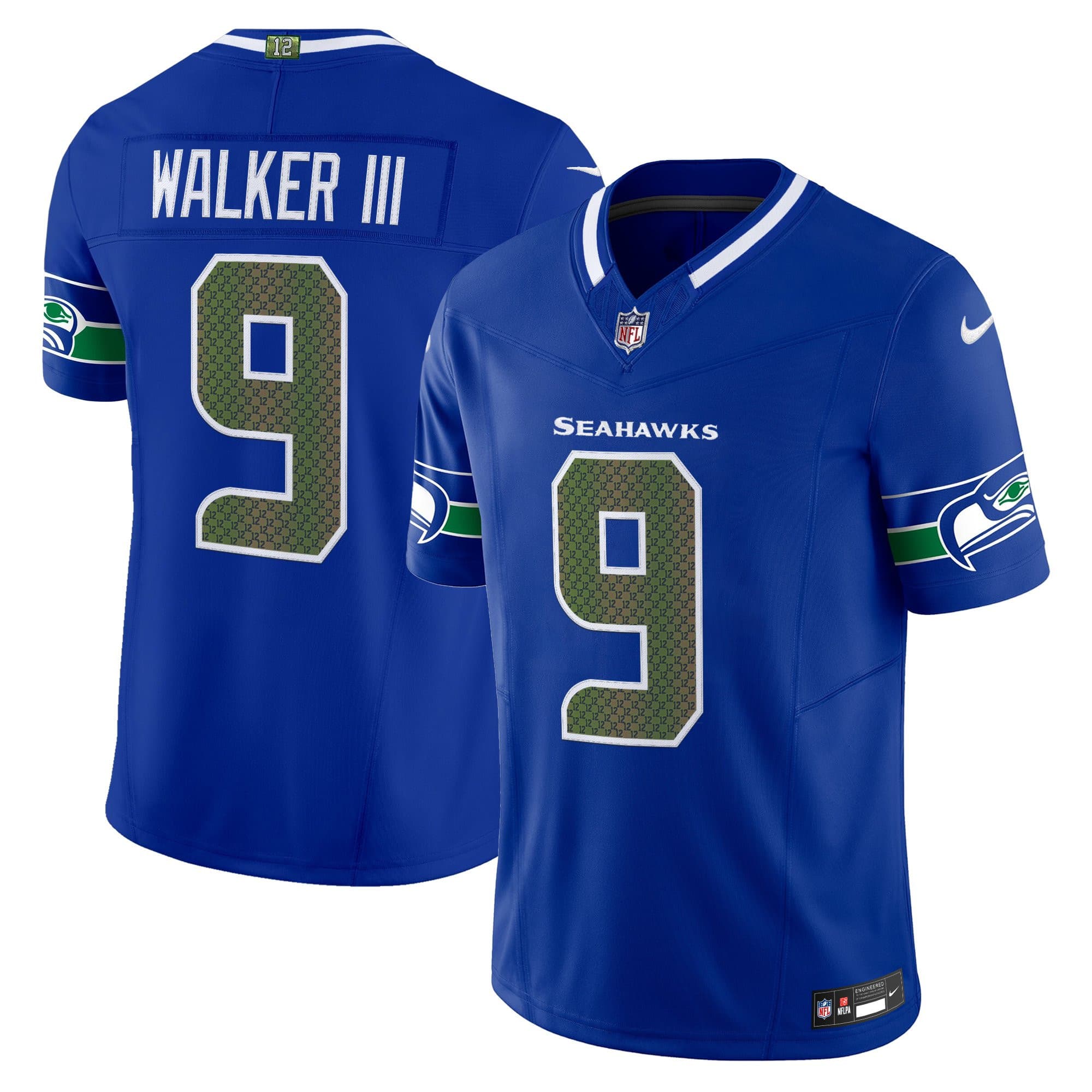 Men’s Seattle Seahawks 2025 “Rivalries” Vapor Limited Jersey – All Stitched Walker III       9