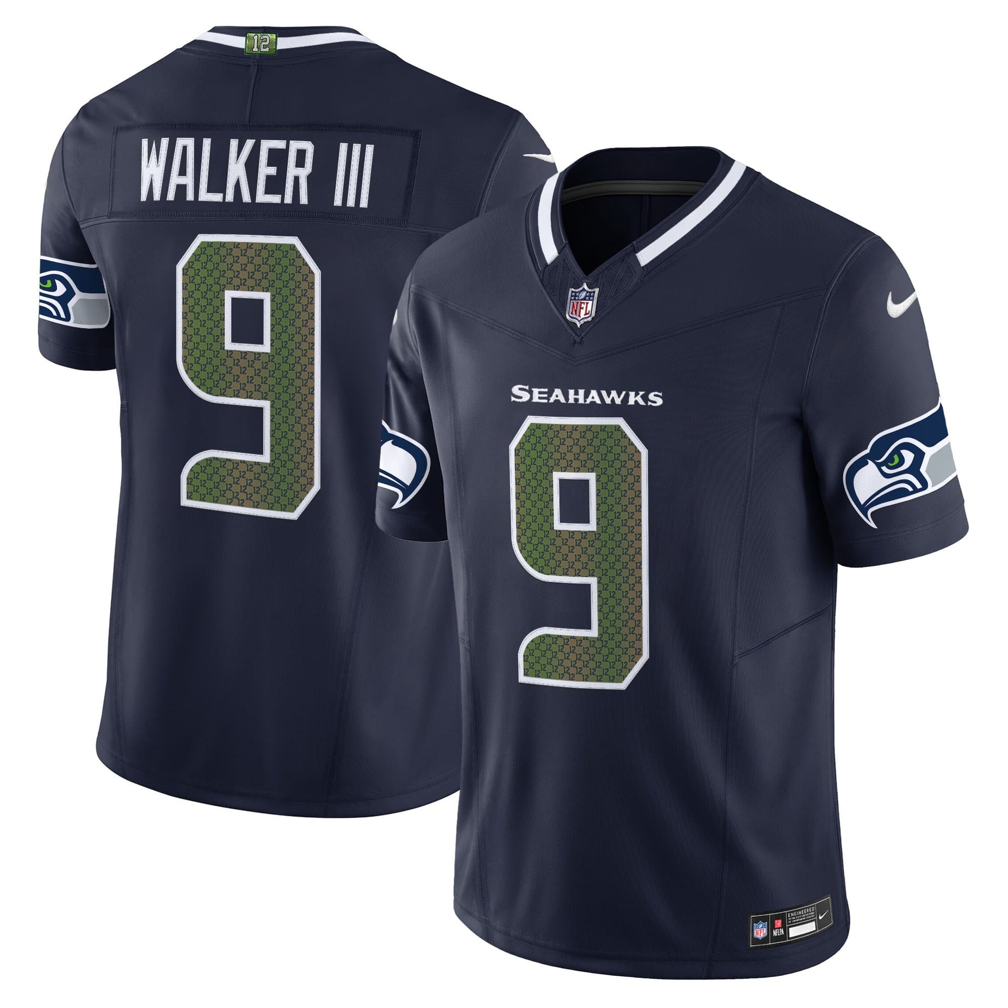 Men’s Seattle Seahawks 2025 “Rivalries” Vapor Limited Jersey – All Stitched Walker III     9