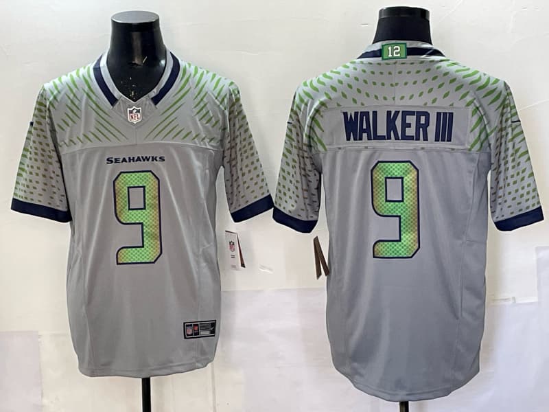 Men’s Seattle Seahawks Vapor Limited Jersey – All Stitched Walker III  9