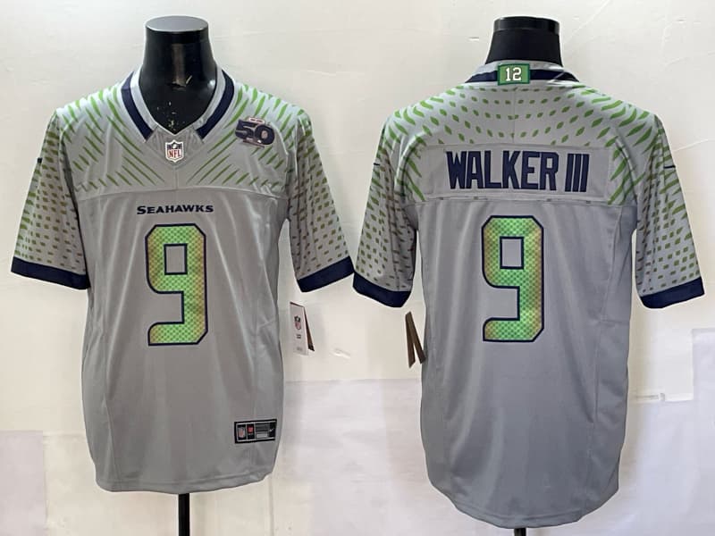 Men’s Seattle Seahawks Vapor Limited Jersey – All Stitched Walker III 9