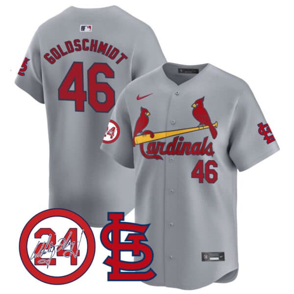 Men’s St. Louis Cardinals Memorial Vapor Premier Limited Jersey – All Stitched Paul Goldschmidt   46