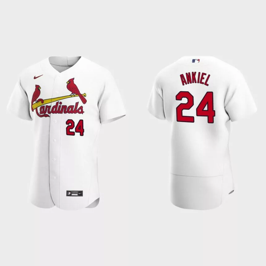 Men’s St. Louis Cardinals Rick Ankiel White Authentic Retired Player Jersey